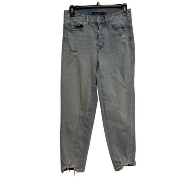 Calvin Klein High Rise Straight Jeans Button Fly Size 26 - Picture 1 of 11